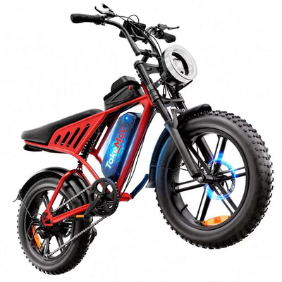 TakeMov Electric Bike for Adults, 750W Motor, 48V/25Ah, 80 Miles, 20"x4" Fat Tire Off-Road Ebike, 7-Speed, E Mountain Bike, NFC Unlock, UL2849