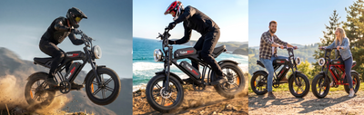 TakeMov Electric Bike for Adults, 750W Motor, 48V 50Ah Dual Battery E Mountain Ebike, 20" x 4" Fat Tire Off-Road Ebike, Full Suspension, Class 3, UL2849