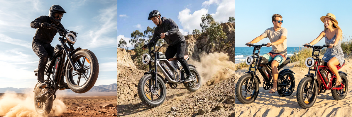 TakeMov Electric Bike for Adults, 750W Motor, 48V/25Ah, 80 Miles, 20"x4" Fat Tire Off-Road Ebike, 7-Speed, E Mountain Bike, NFC Unlock, UL2849