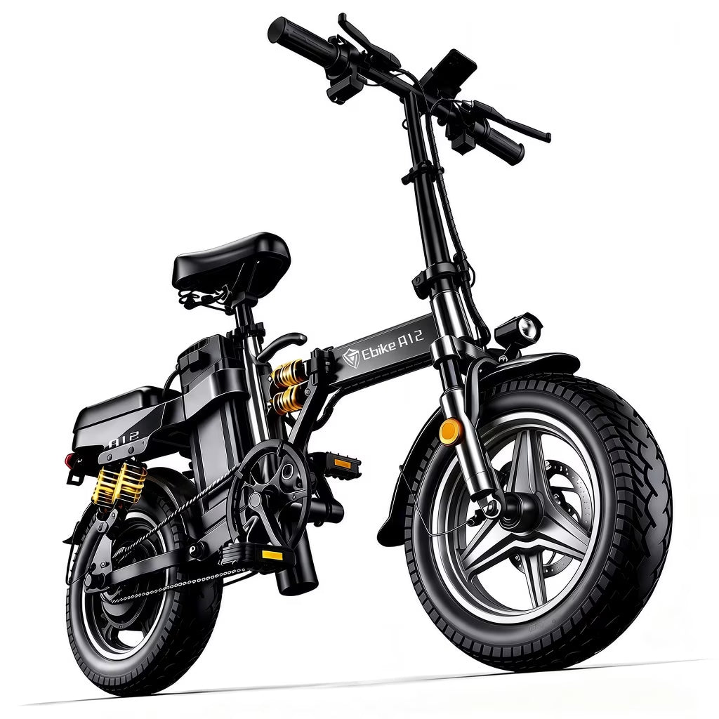 DTTZH 750W Foldable Electric Bike for Adults, 48V 15Ah 20 mph Removable Battery, 14" Folding Ebike, Electric Mini Bike, 60 Miles, Class 2, UL 2849
