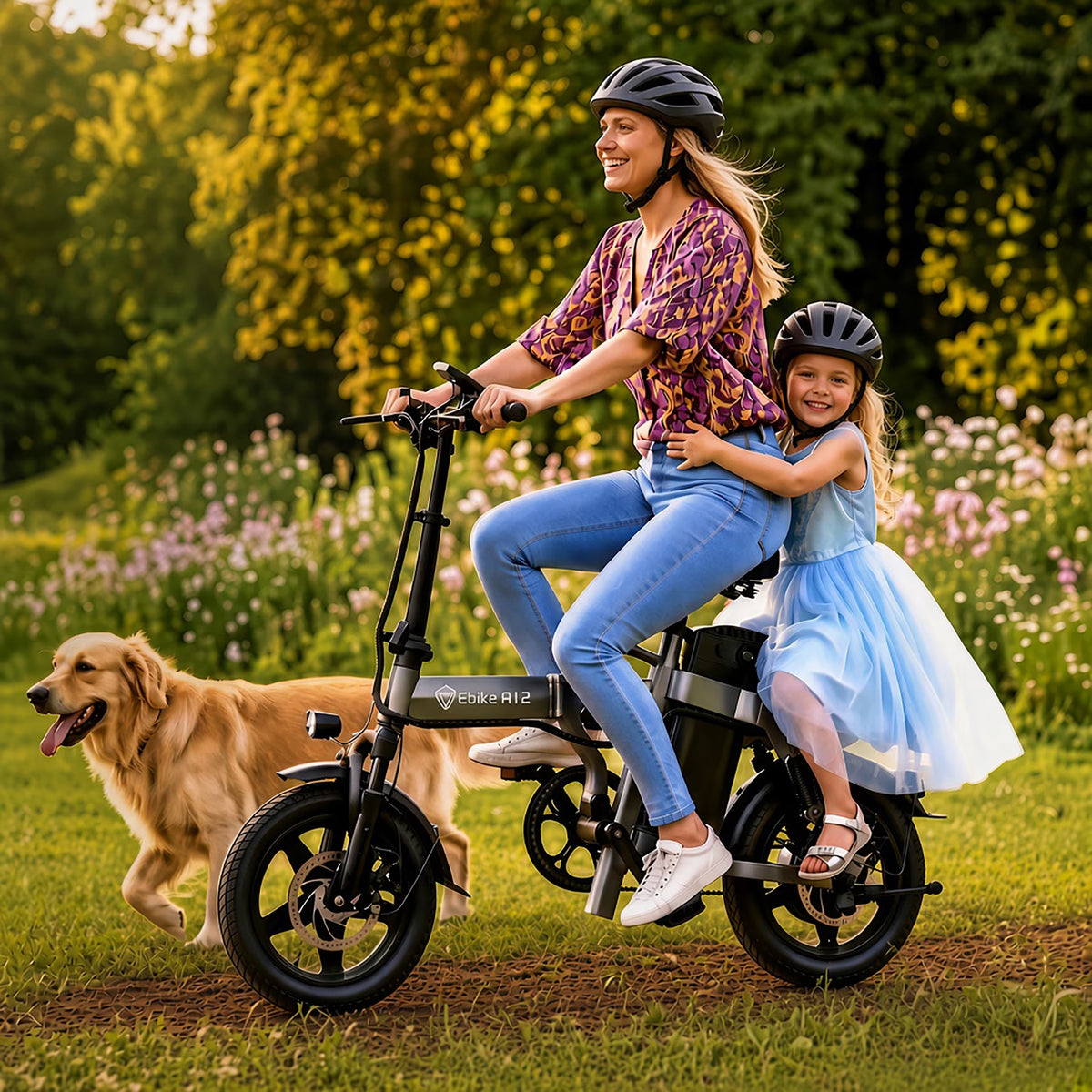 DTTZH 750W Foldable Electric Bike for Adults, 48V 15Ah, 20MPH Class 2 Electric Mini Bike, 60 Miles, 14" Folding Ebike, UL 2849 Certified