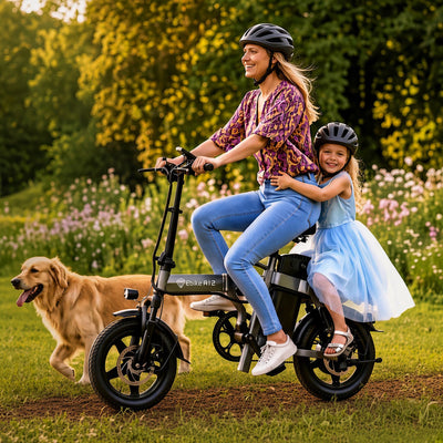 DTTZH 750W Foldable Electric Bike for Adults, 48V 15Ah, 20MPH Class 2 Electric Mini Bike, 60 Miles, 14" Folding Ebike, UL 2849 Certified